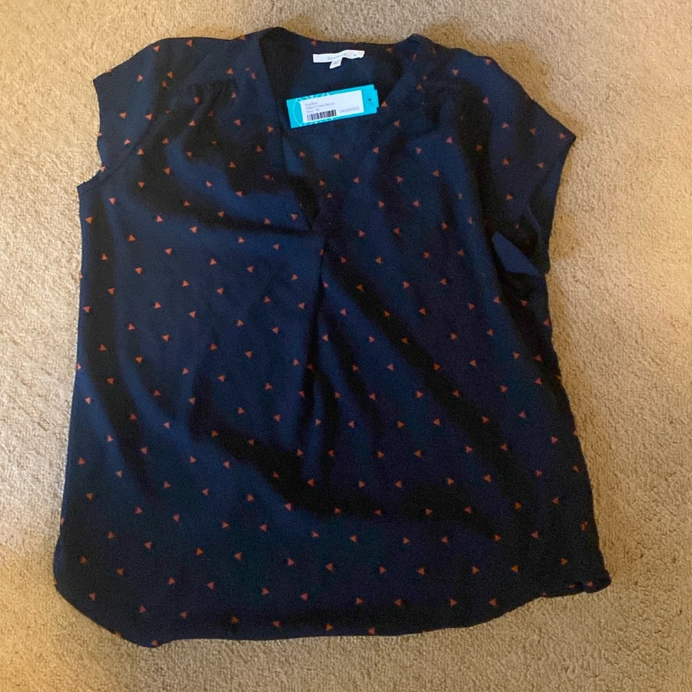 Extra large Navy V-neck blouse